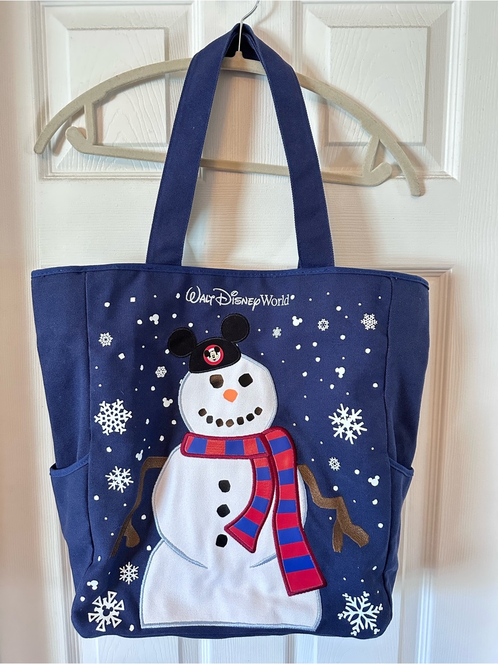 Disney Parks Walt Disney World Navy Snowman Tote Bag